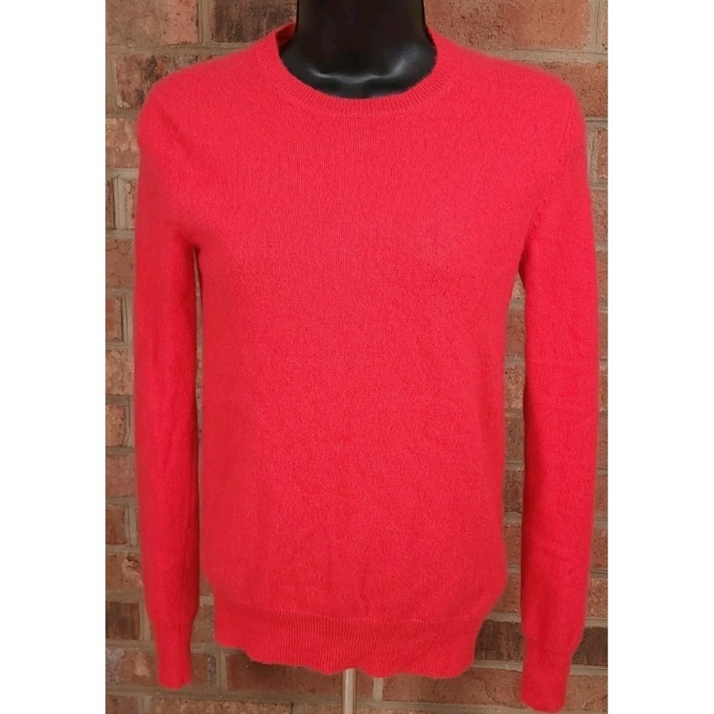 Polo Ralph Lauren Crewneck Sweater Womens XS Salmon Pink Washable Cashmere